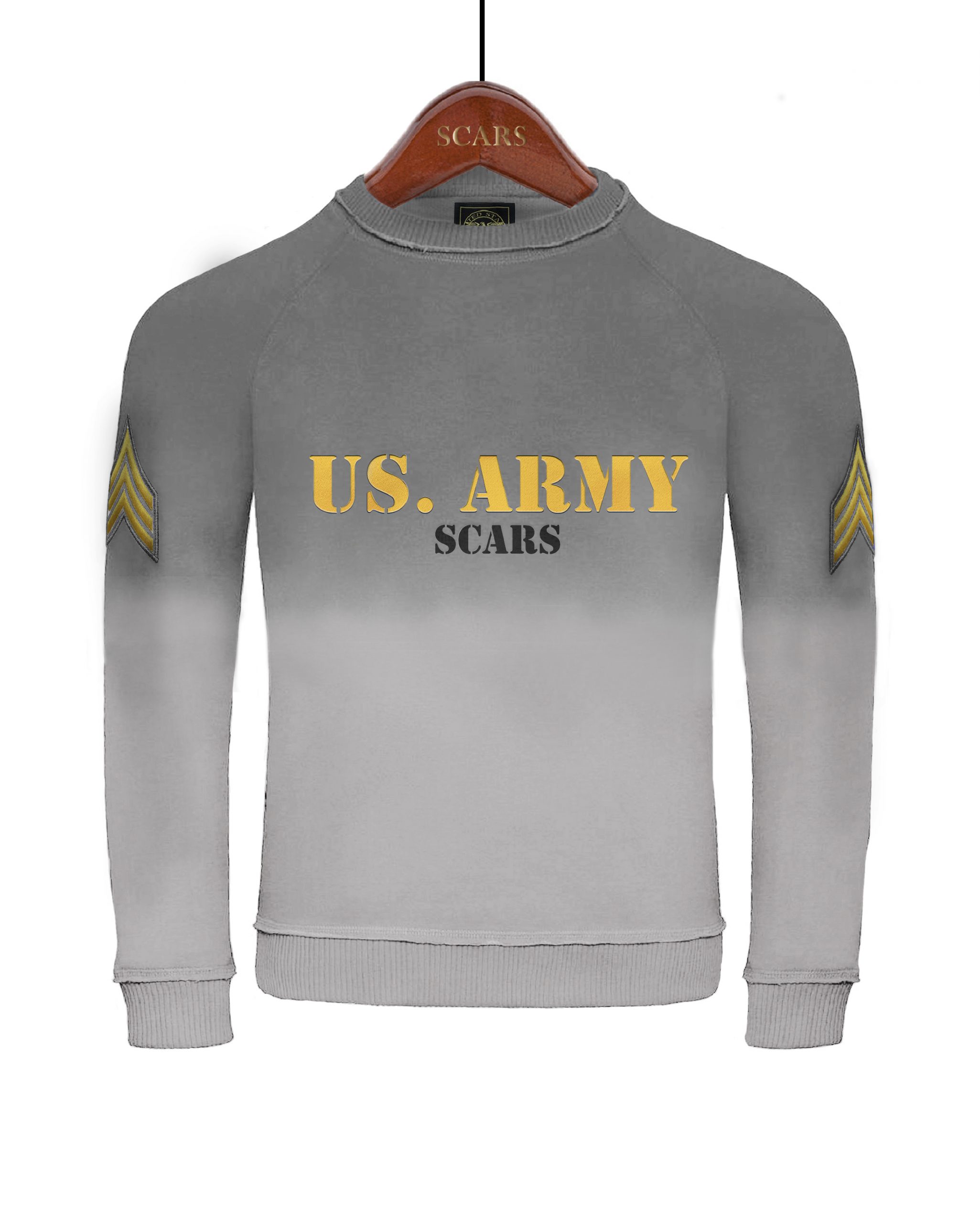 Army Retired Mens Sweatshirts Pullover Crew Neck Sweatshirt